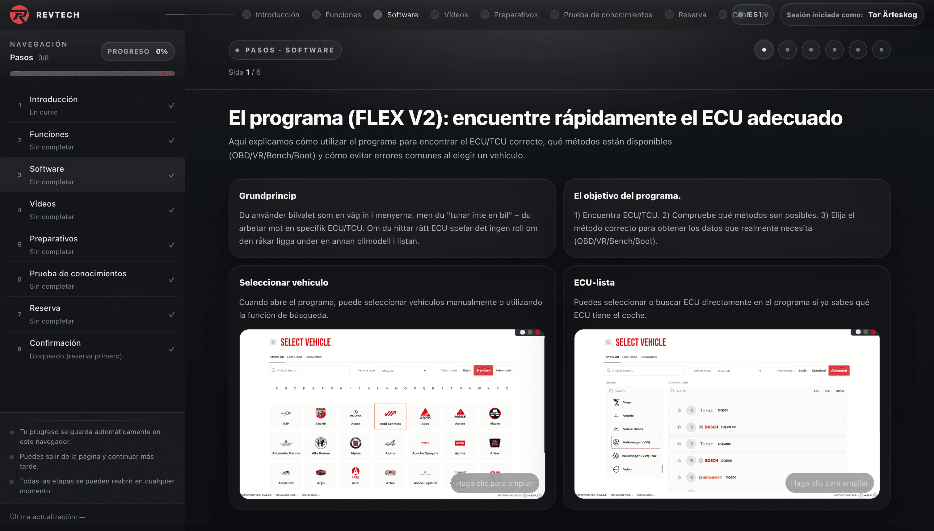 Software und Arbeitsablauf